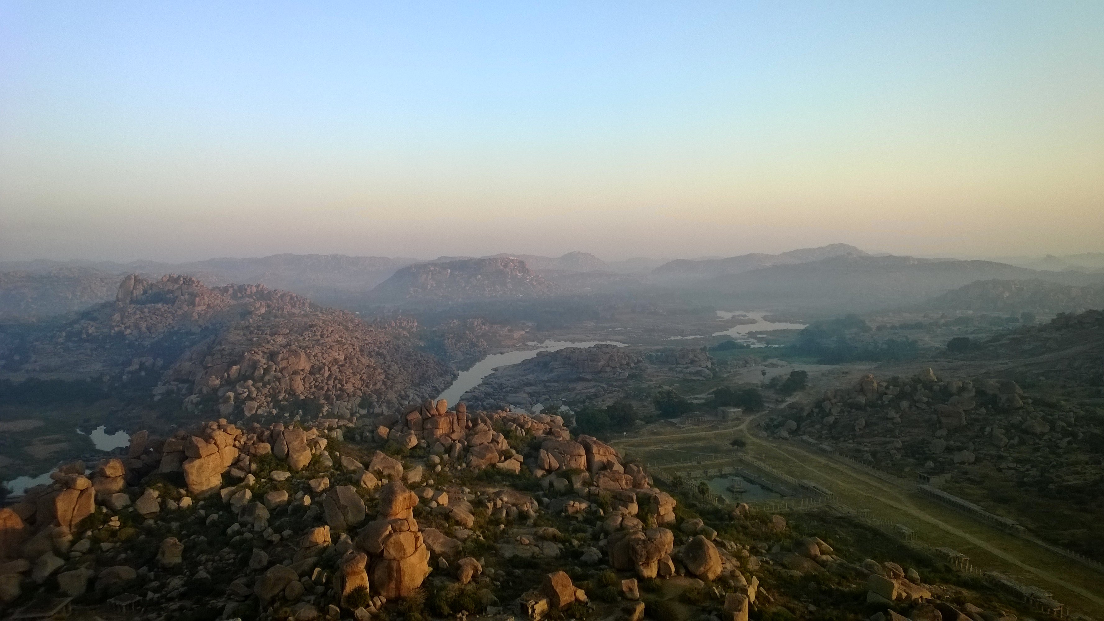 The Granite Boulders Of Hampi India Wallpaper - Aerial Photography - HD Wallpaper 
