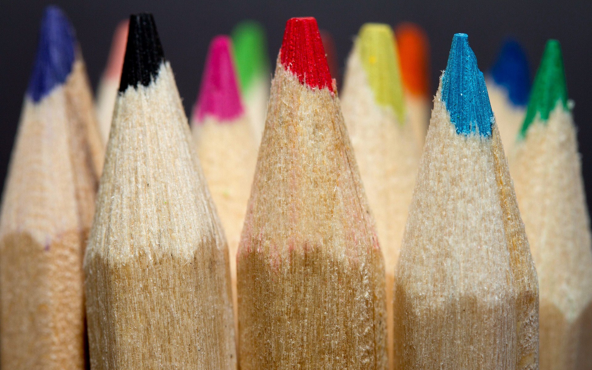 Focused Colored Pencils Wallpaper - HD Wallpaper 