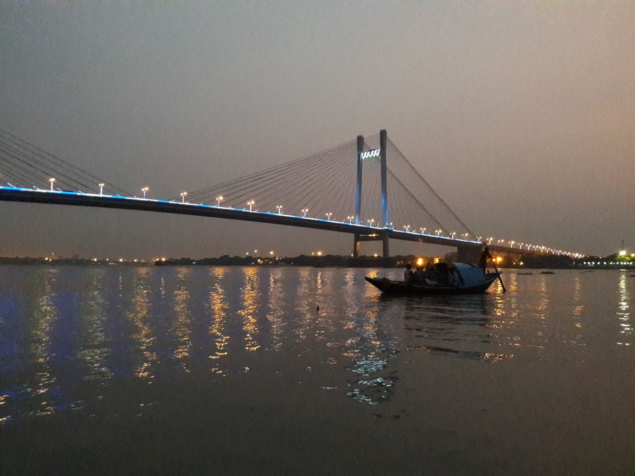 Princep Ghat, Kolkata - Self-anchored Suspension Bridge - HD Wallpaper 