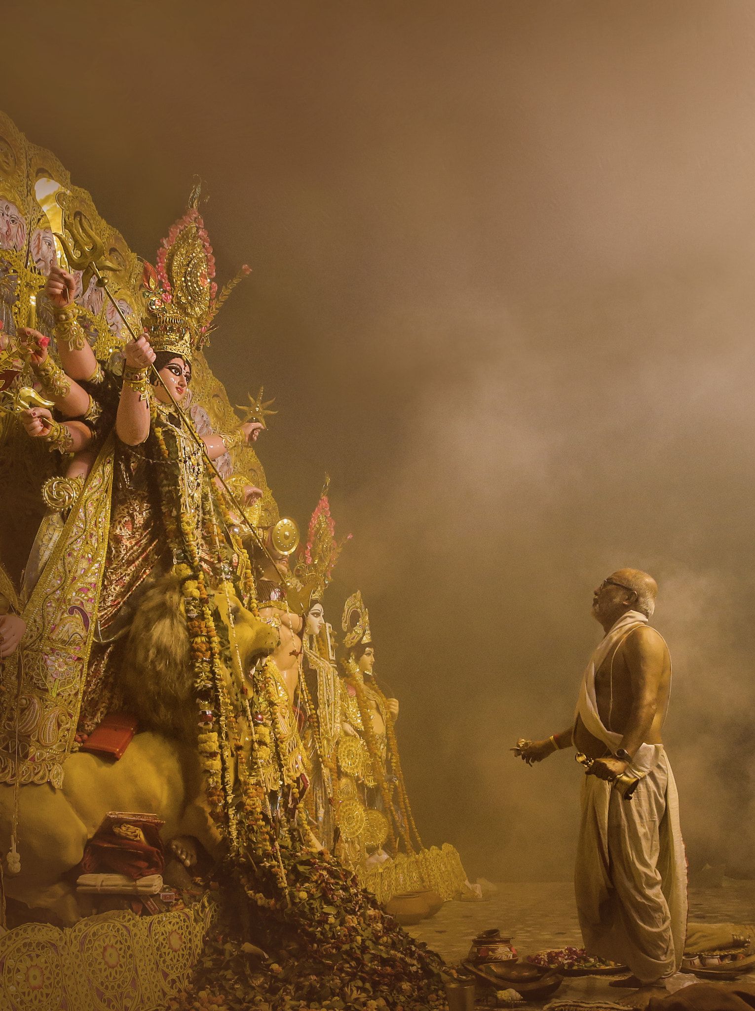 Bengali Durga Puja Aarti - HD Wallpaper 