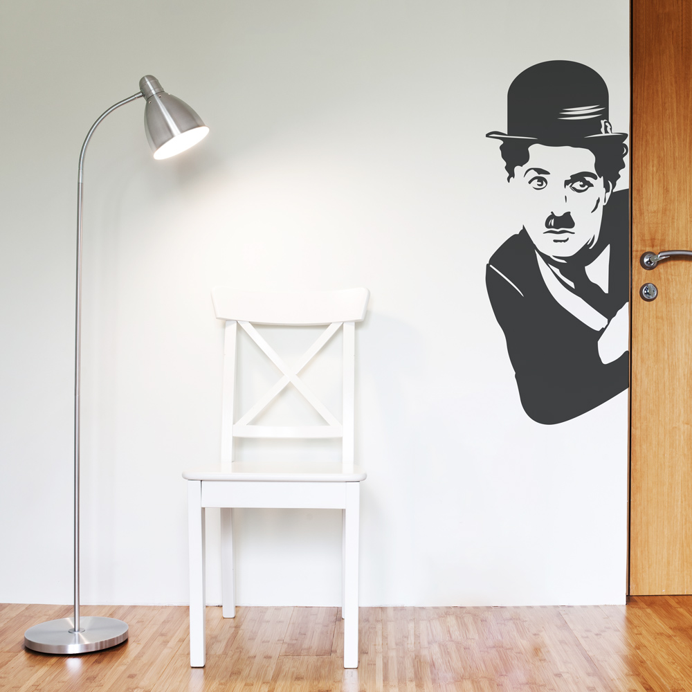 Incredible Art Wall Decal Charlie Chaplin Wallpaper - Charlie Chaplin Wall Stickers - HD Wallpaper 