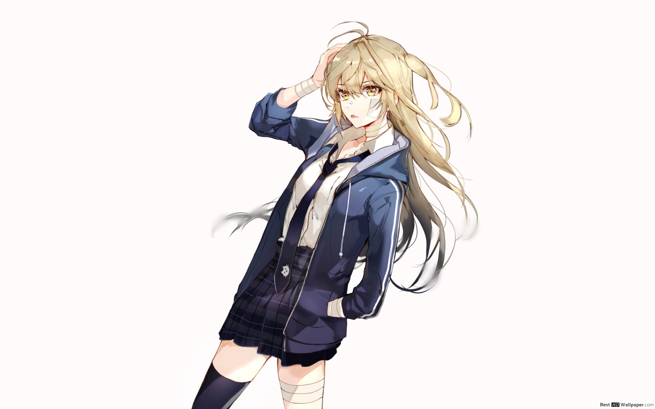 Most Beautiful Anime Blond Girl - HD Wallpaper 