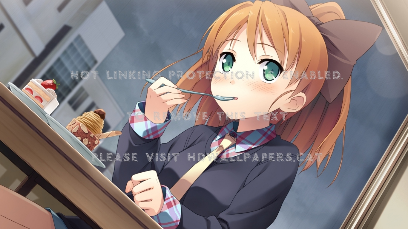 School Lunch Anime Dessert - Visual Novel Eating - HD Wallpaper 