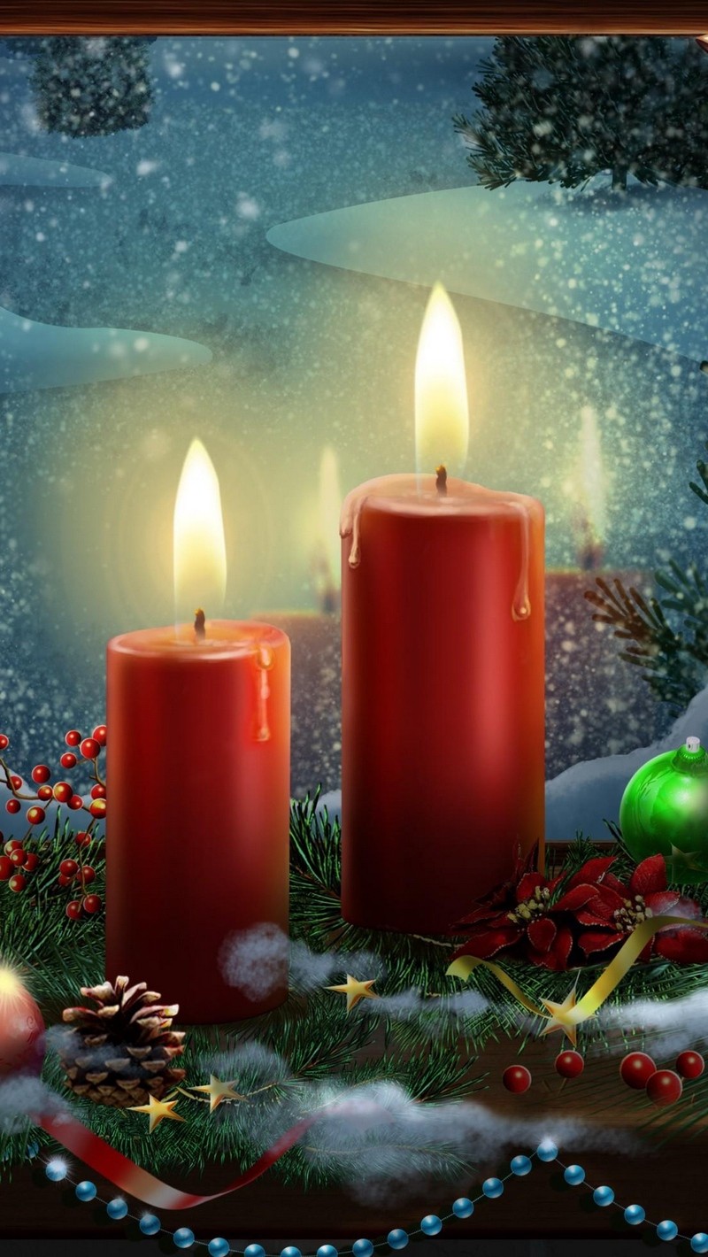 Christmas Advent Wallpaper - Christmas Candle Wallpaper Iphone - HD Wallpaper 