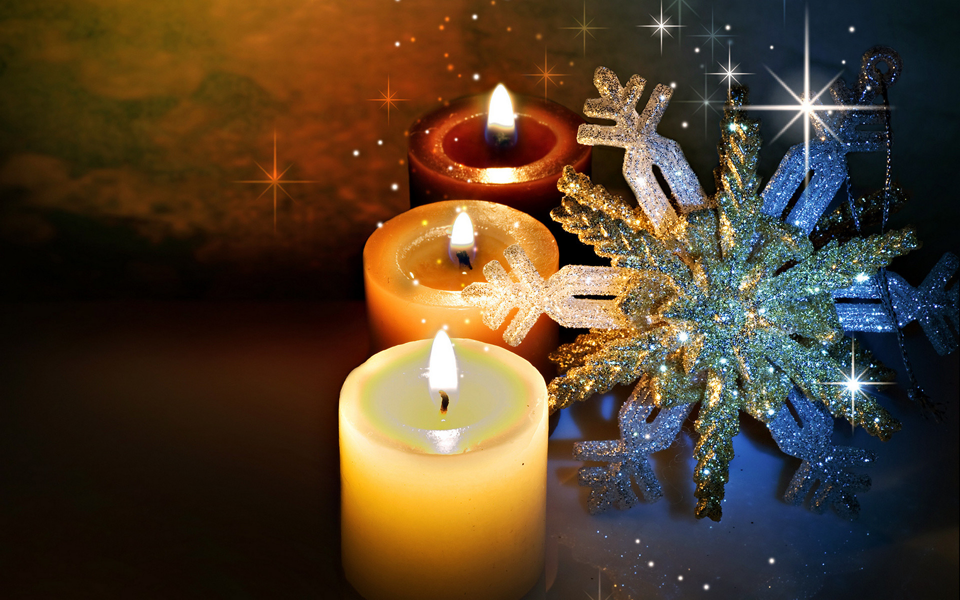 Three Awesome Xmas Candle - Christmas Wallpaper Candle - HD Wallpaper 
