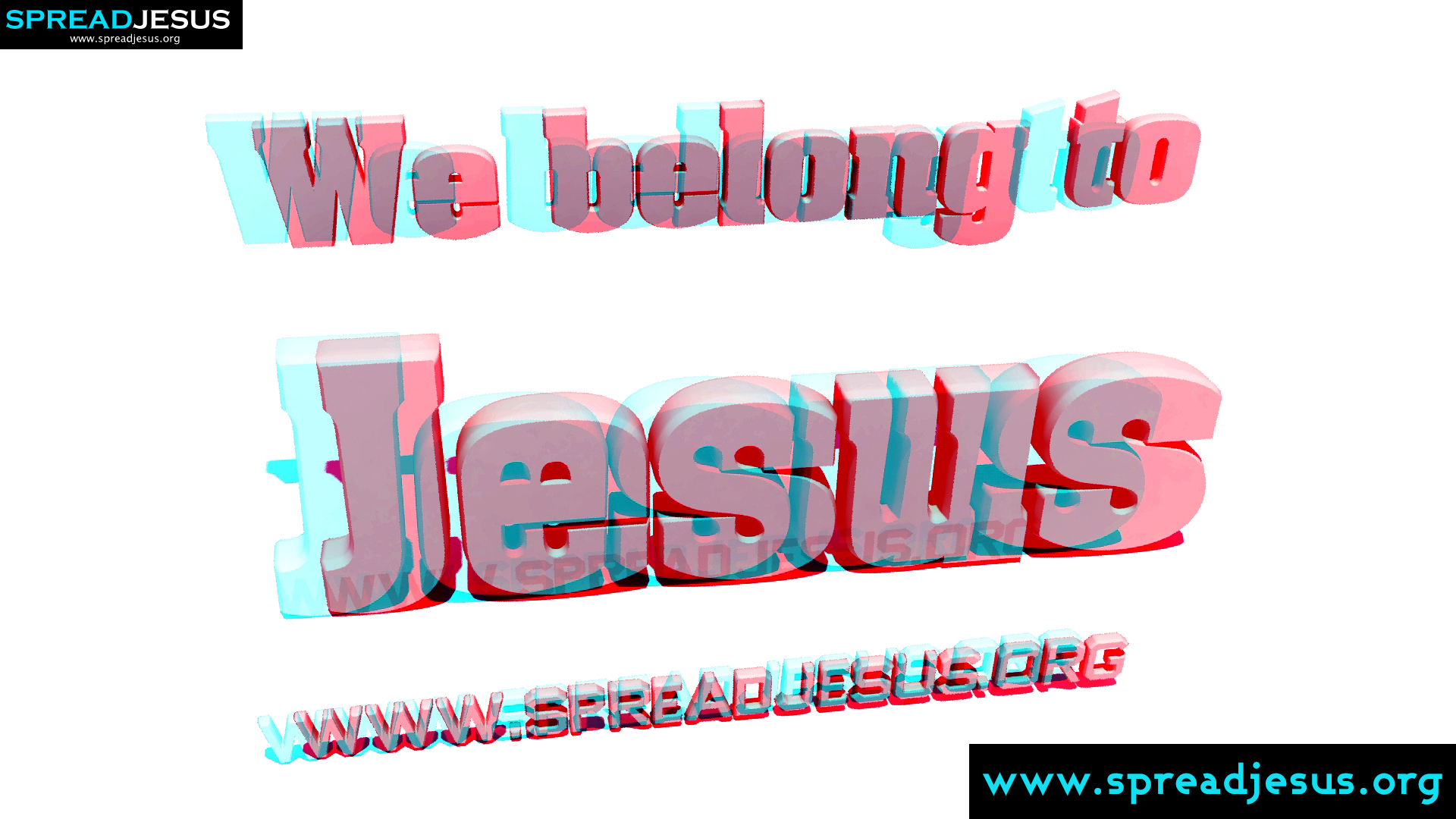 Stereoscopic 3d Hd Wallpaper We Belong To Jesus Jesus - HD Wallpaper 