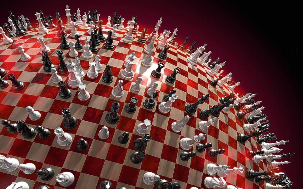 Spherical Chess Wallpaper,3d Hd Wallpaper,1920x1200 - Red White And Black Chess Board - HD Wallpaper 