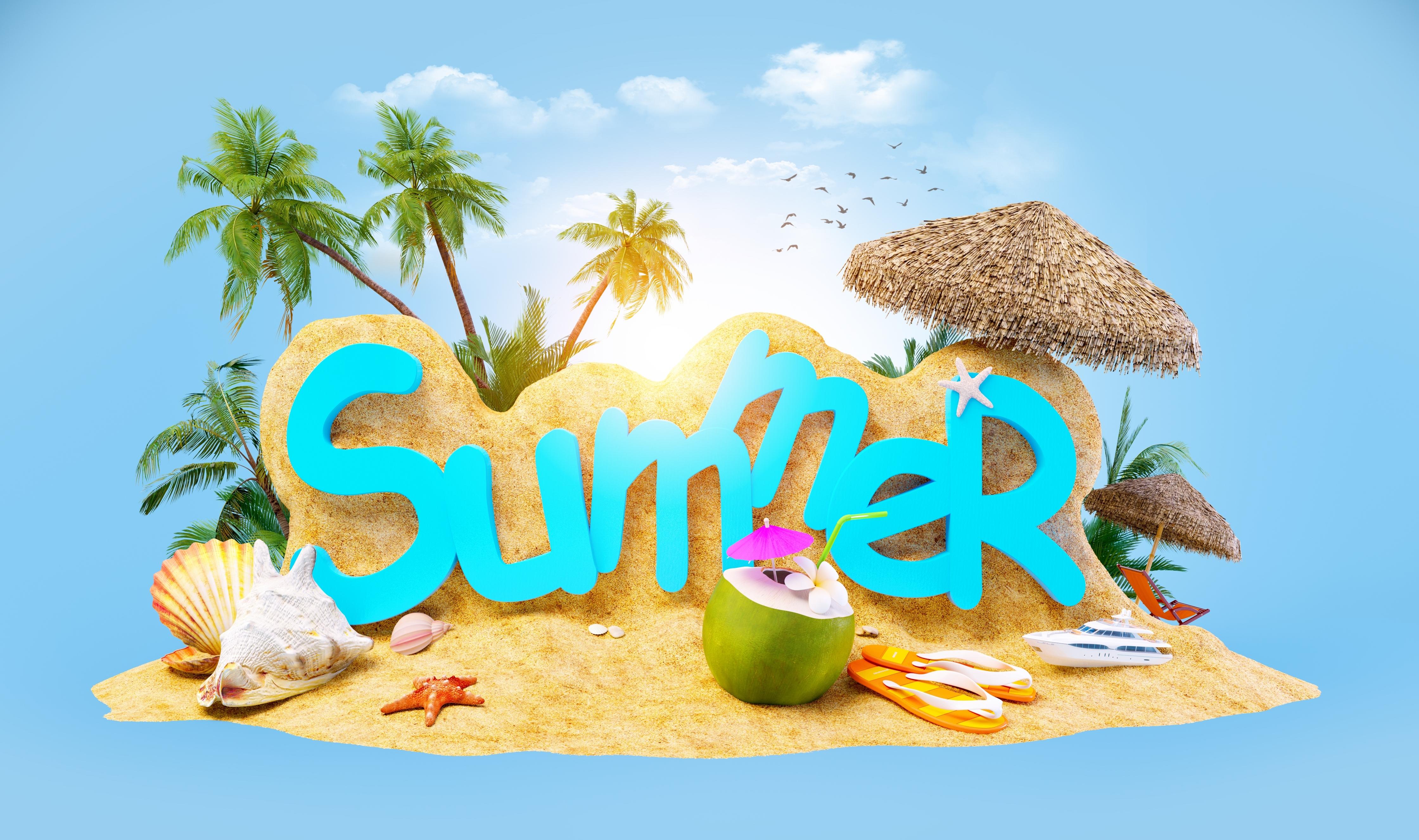 Summer Beach Wallpaper - Beach Summer Background Wallpaper Hd - HD Wallpaper 