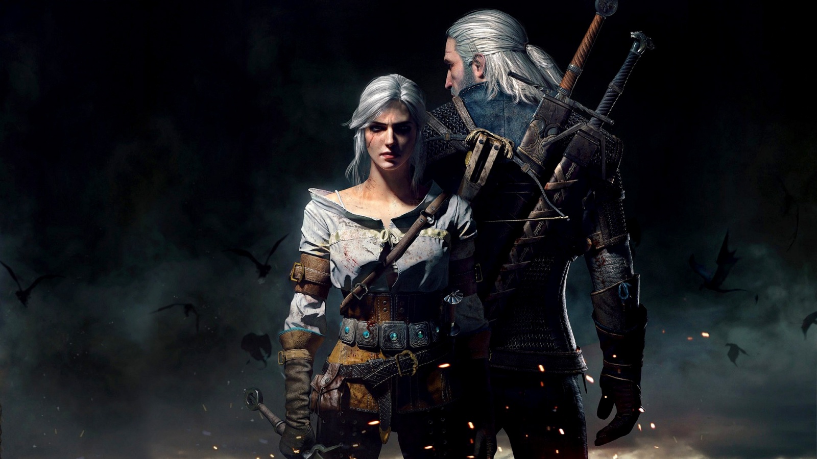 Geralt The Witcher 3 Wild Hunt - Witcher 3 Geralt Ciri - HD Wallpaper 