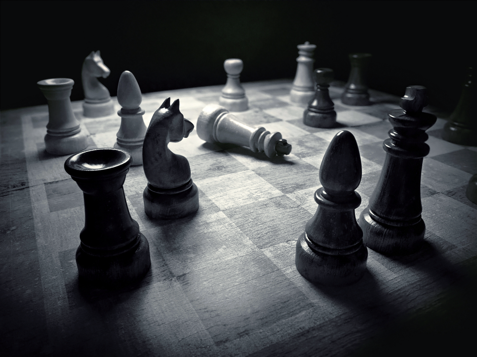 Black And White Chess - HD Wallpaper 