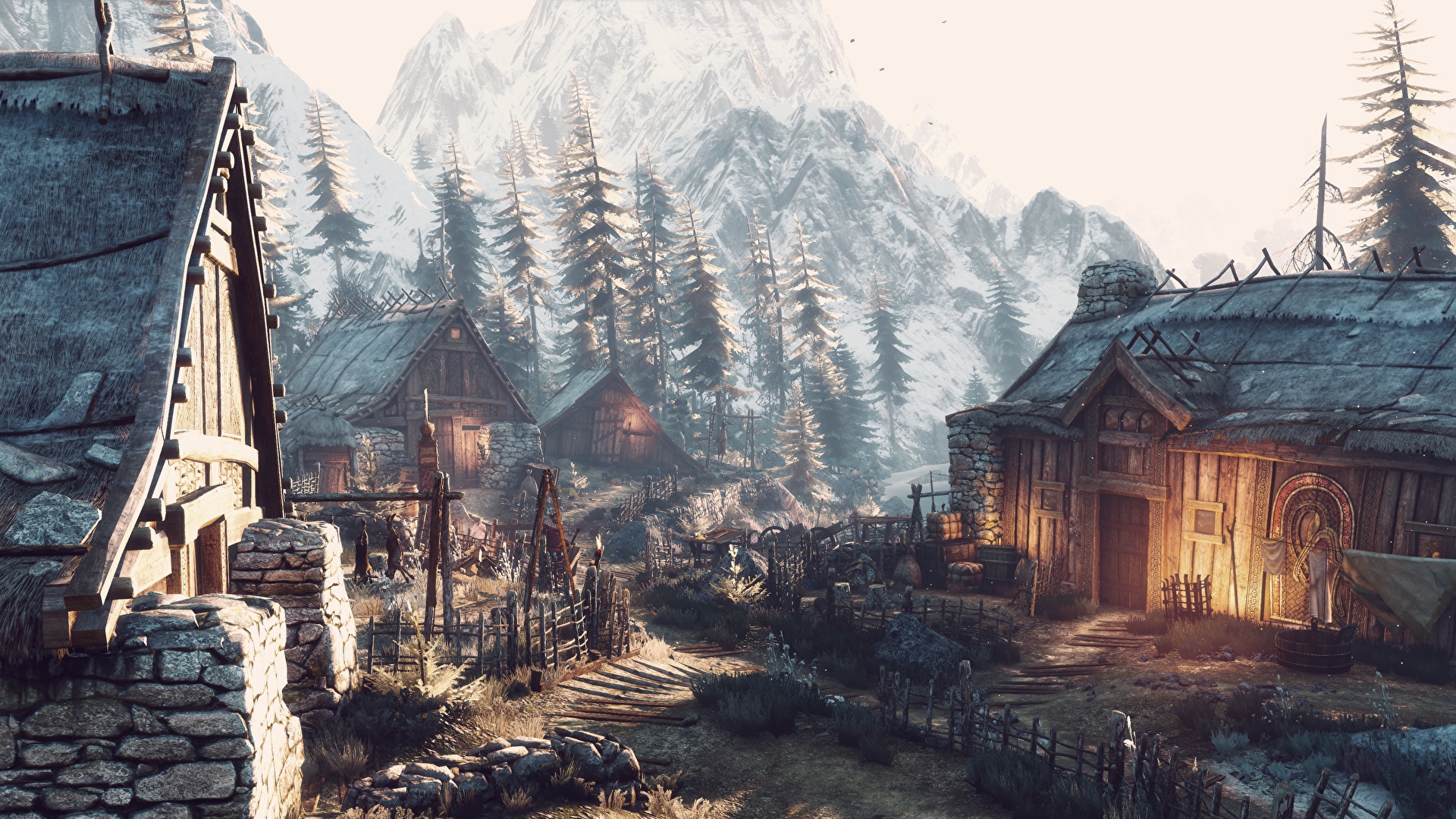 Witcher 3 Village - HD Wallpaper 
