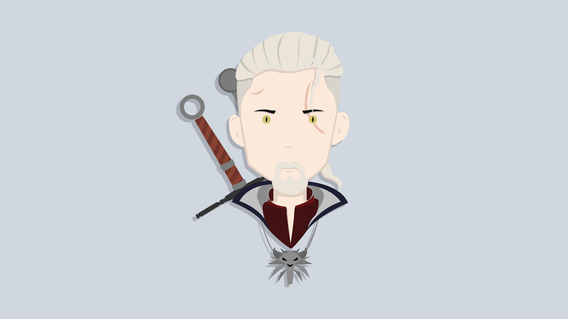 Minimalist Witcher Wallpaper Hd - HD Wallpaper 