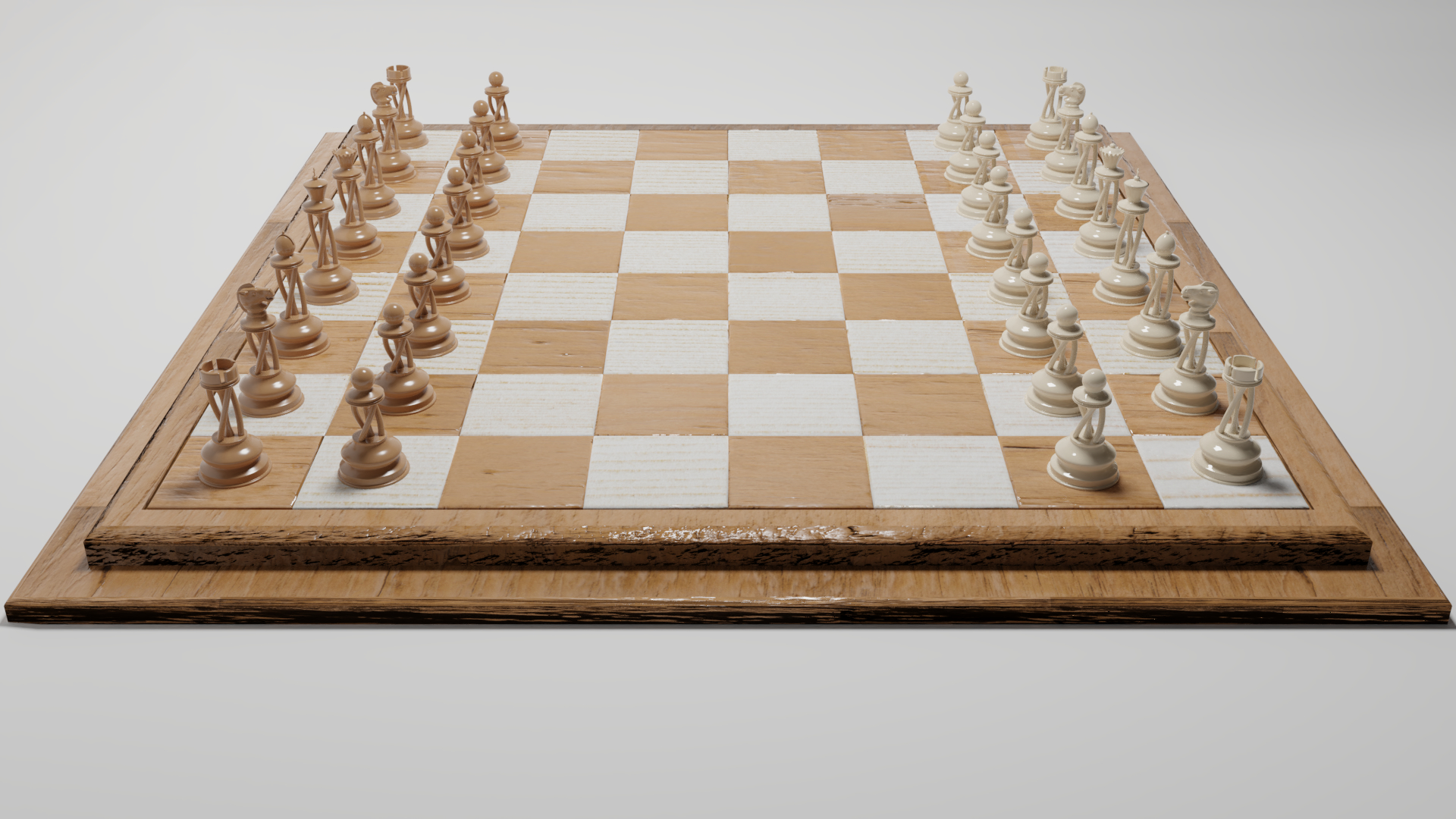 3d Chess Board Drawing - HD Wallpaper 