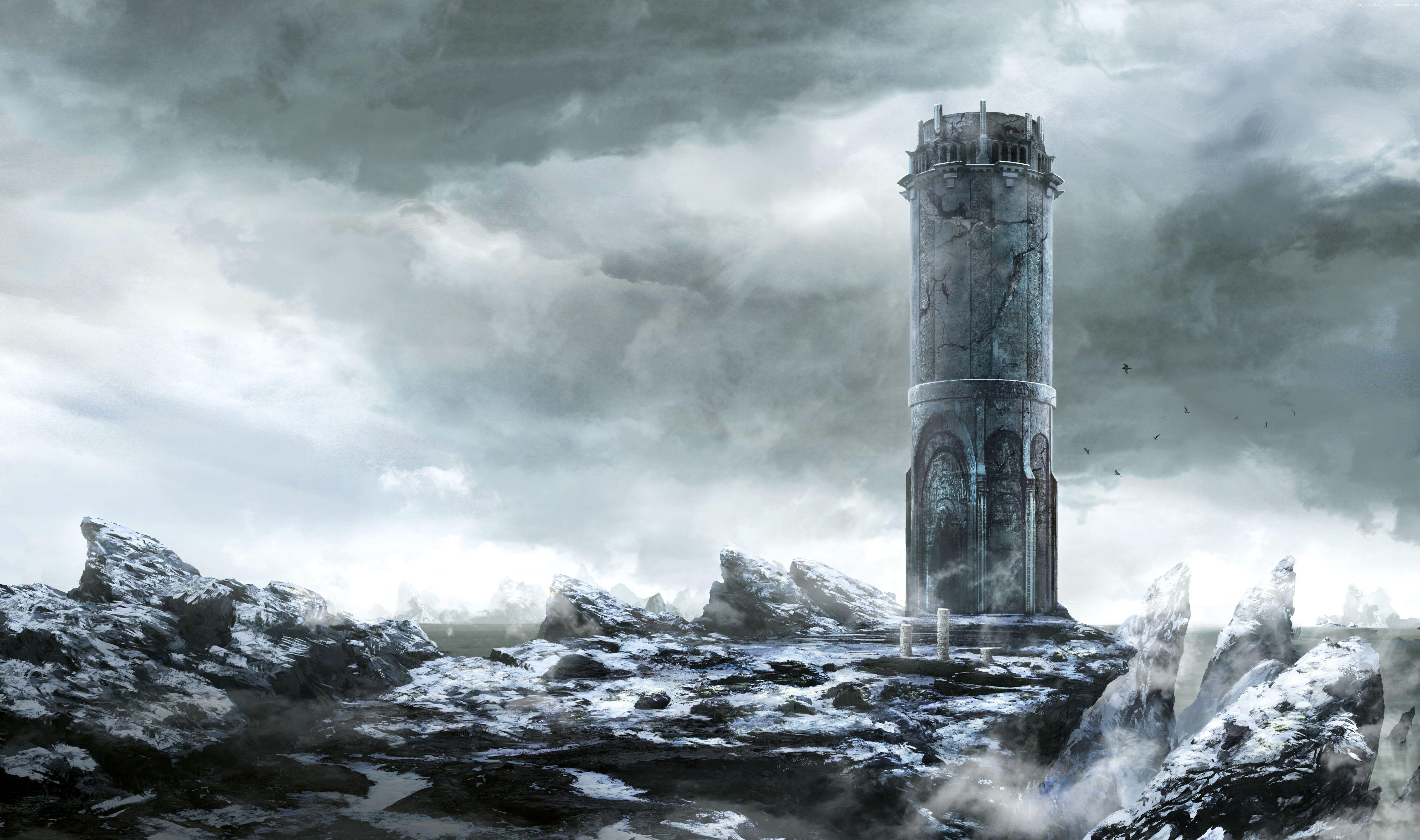 Lonely Tower - HD Wallpaper 