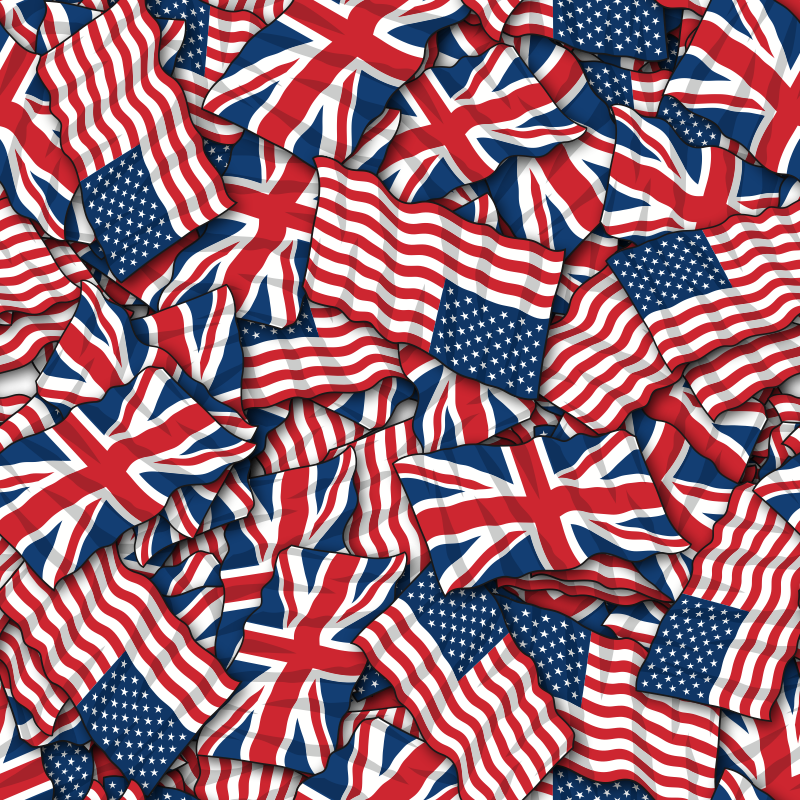 British American Flag Pattern Background - British And American Background - HD Wallpaper 