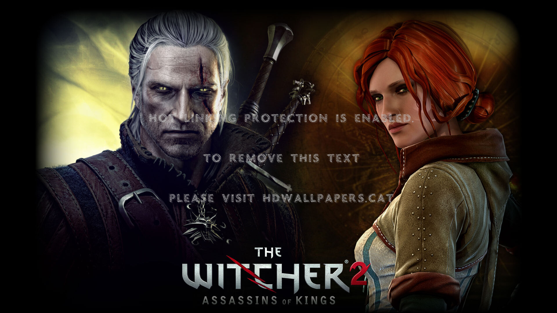 Geralt And Triss Of Rivia Merigold The - Witcher 2 - HD Wallpaper 