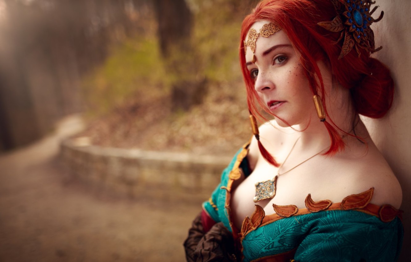 Photo Wallpaper The Witcher, Cosplay, Triss Merigold, - HD Wallpaper 