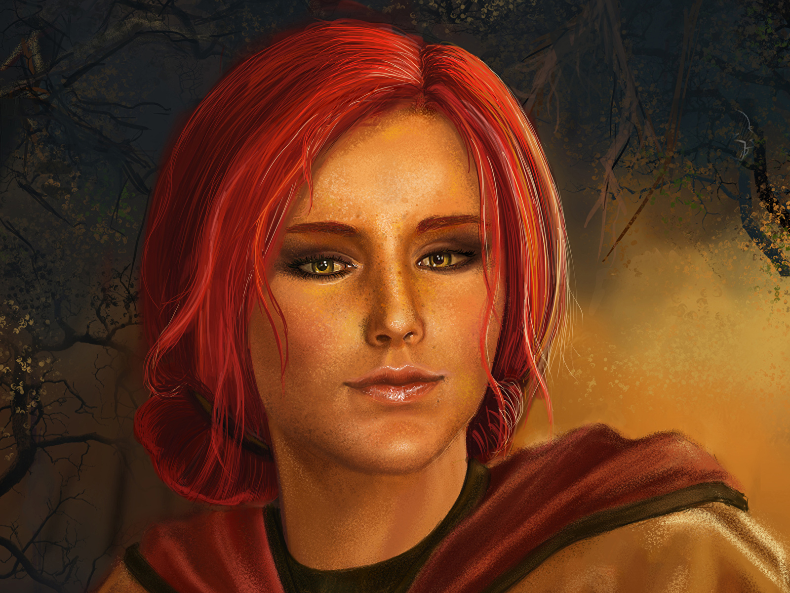 Triss Merigold The Witcher 3 Art - HD Wallpaper 