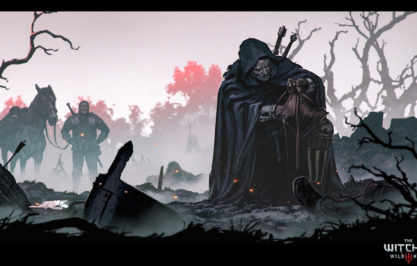 Photo Wallpaper The Witcher, The Witcher, The Witcher - Witcher Artwork - HD Wallpaper 