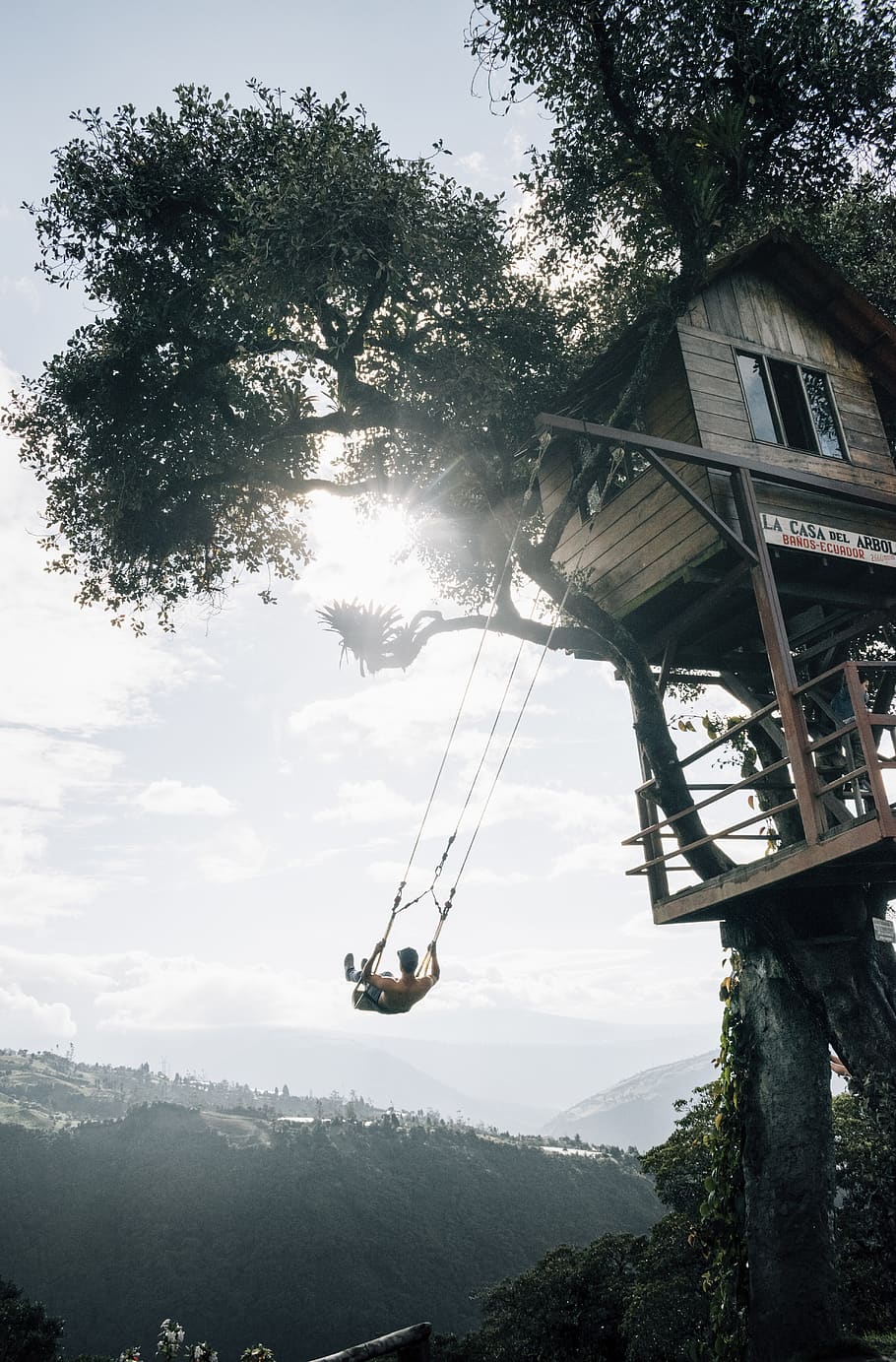 Ecuador, Banos, La Casa Del Arbol, Photography, Tree, - La Casa Del Arbol - HD Wallpaper 