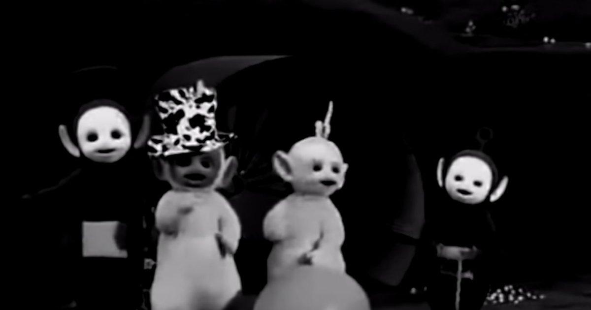 Black And White Teletubbies 28 Wide Wallpaper - Teletubbies Black And White - HD Wallpaper 