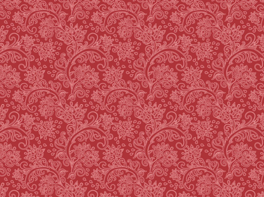 Retro Floral Pattern Vector - HD Wallpaper 