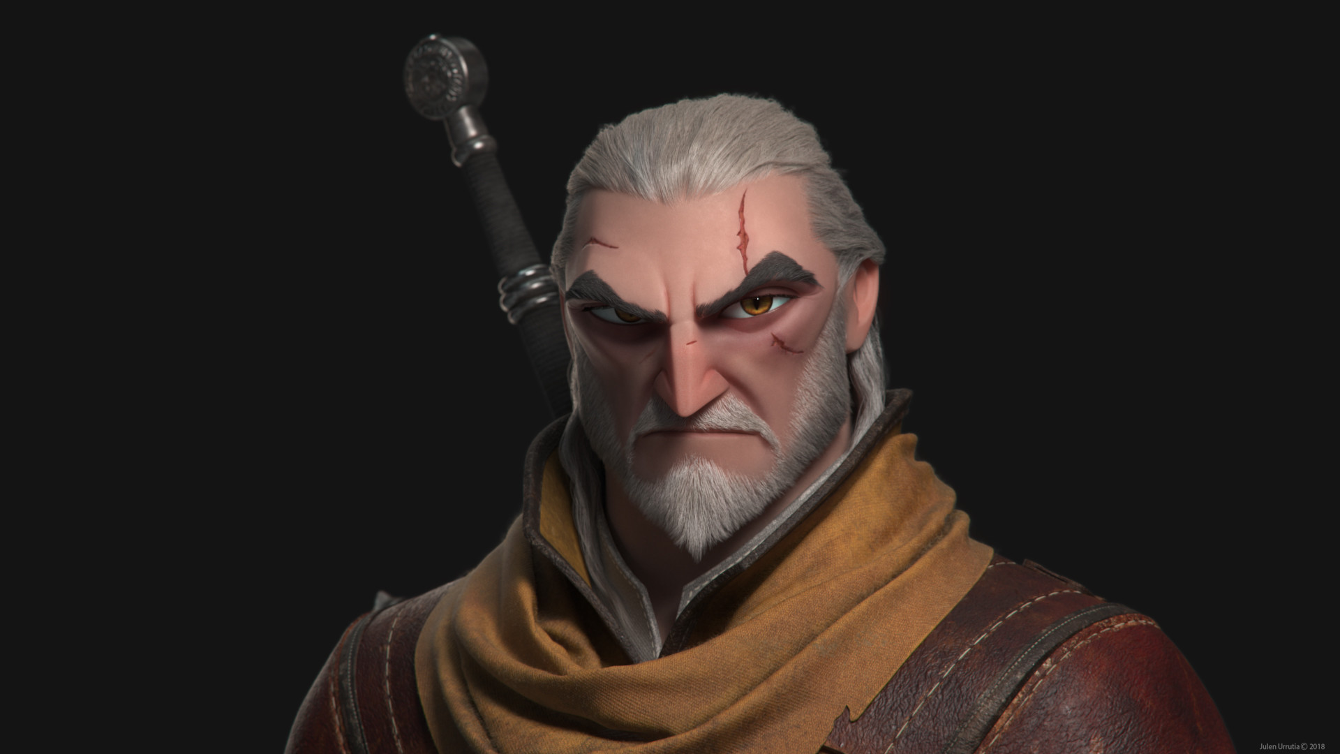 Geralt Of Rivia Short Hair - HD Wallpaper 