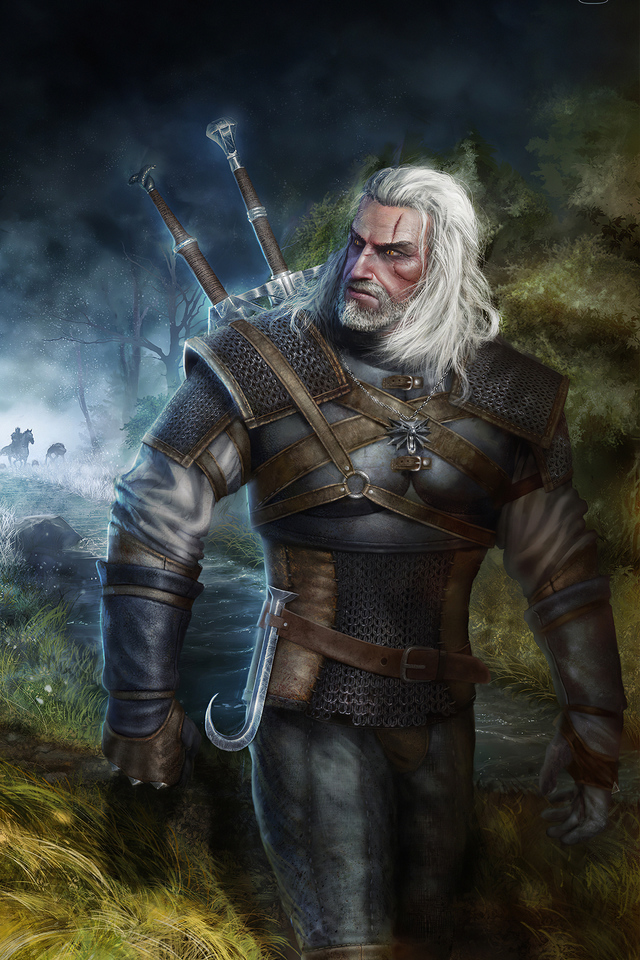 Witcher Geralt Game Art - HD Wallpaper 