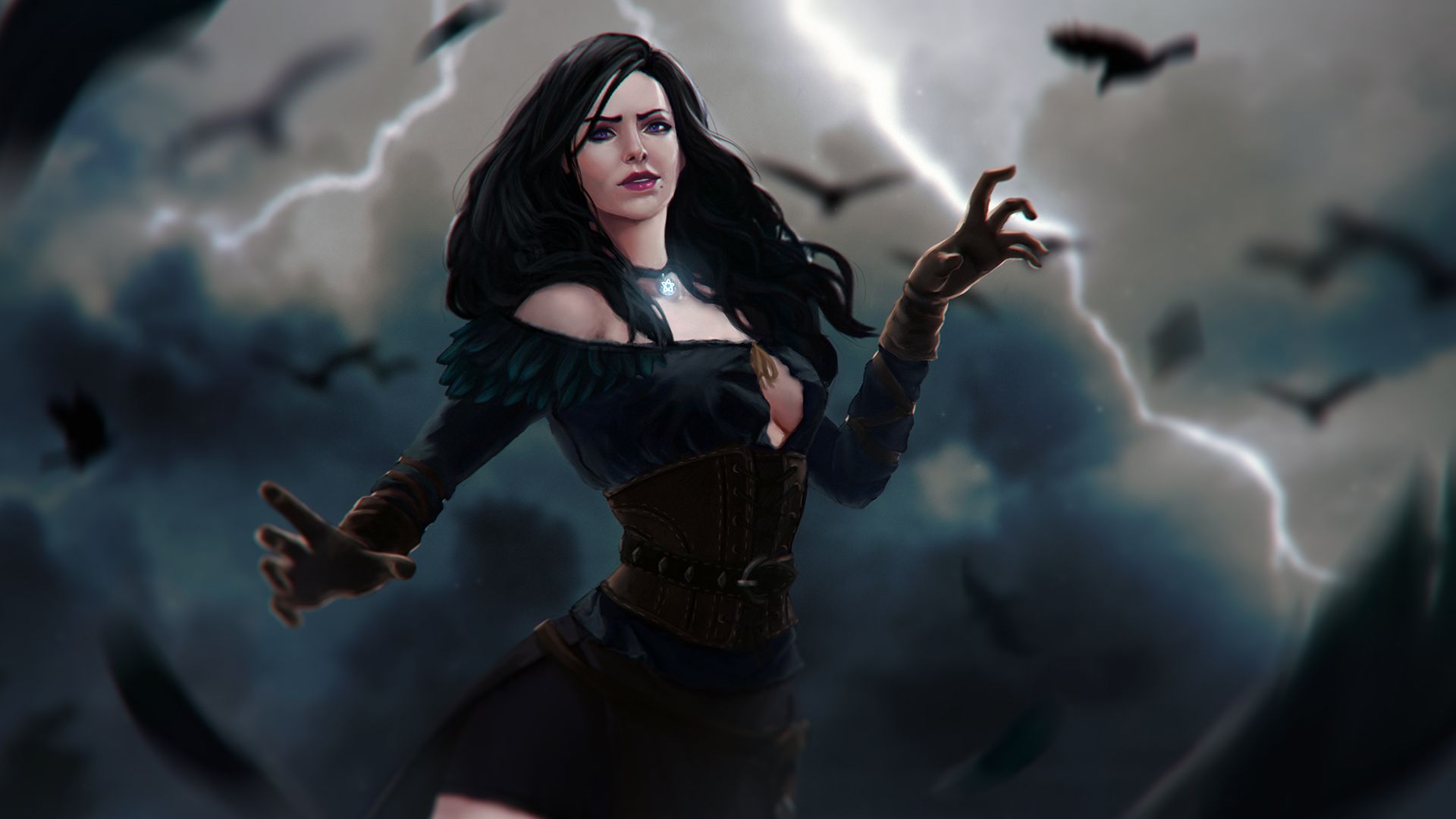 Witcher Yennefer, Free Wallpaper And Background - Witcher 3 Wallpaper Yennefer - HD Wallpaper 