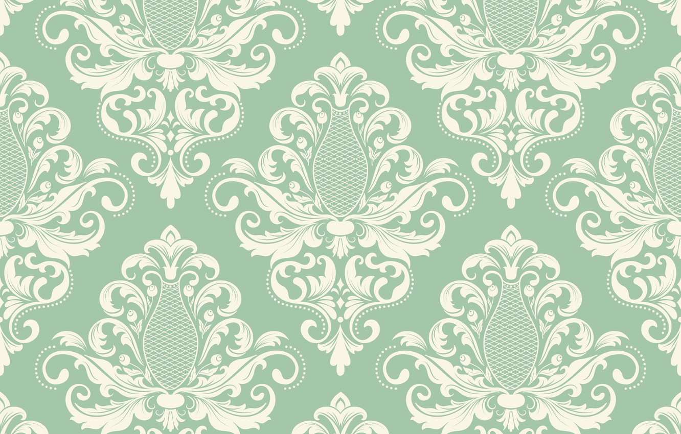 Photo Wallpaper Flowers, Vector, Texture, Vintage, - Ornament - HD Wallpaper 