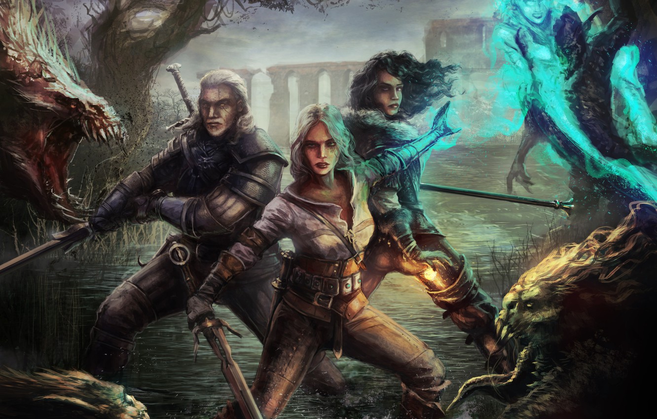 Photo Wallpaper Art, Geralt, The Witcher - Witcher 3 Ciri Wallpaper 4k