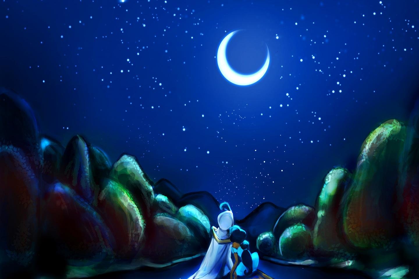 Download Hd Aladdin Desktop Wallpaper Id - Aladdin And Jasmine Background - HD Wallpaper 