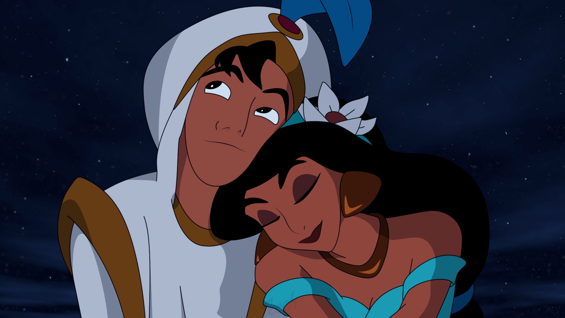 Aladdin Et Jasmine Fond D Ecran - HD Wallpaper 