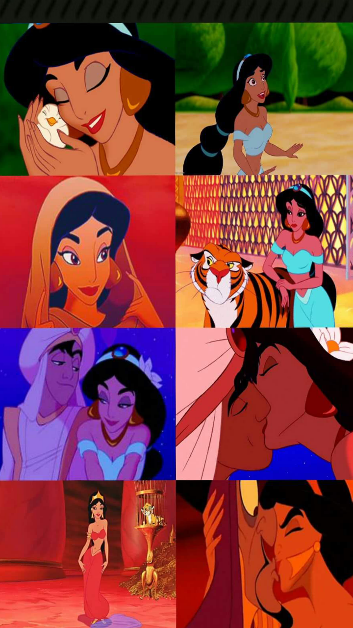 Collage Wall Of Princess Jasmine I Made - Jasmine And Aladdin Lockscreen - HD Wallpaper 