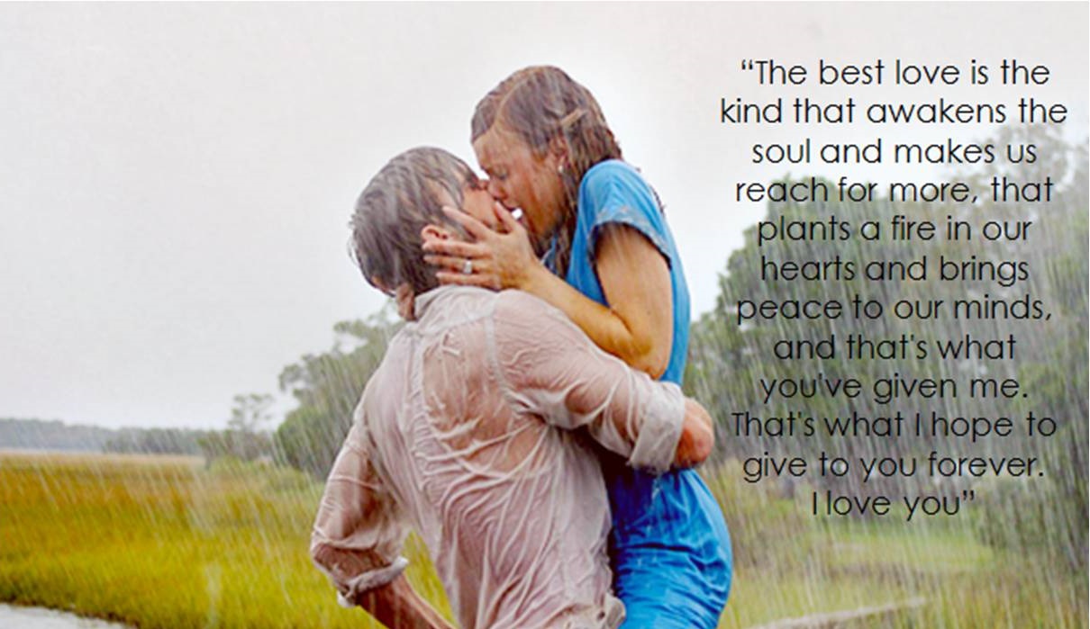 Love Rain Quote With Couple - Love Couples In Rain With Quotes - HD Wallpaper 