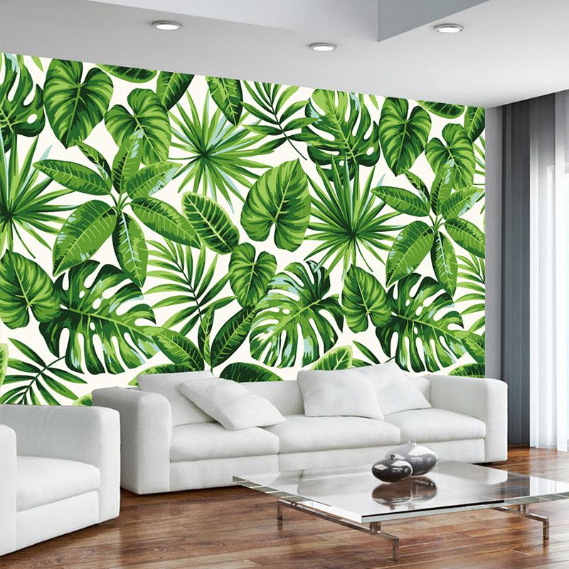 Papel De Parede De Folhas Verdes - HD Wallpaper 