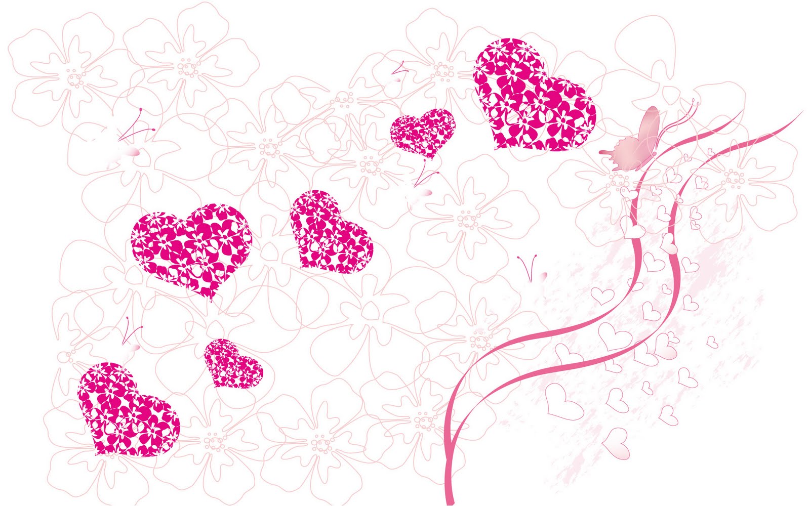 Love Rain - Background Pink Love Heart - HD Wallpaper 