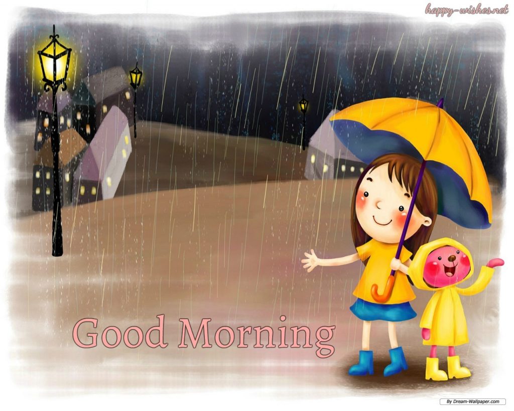 Good Morning In Rainy Days Image - Rainy Day Cartoon Background - HD Wallpaper 
