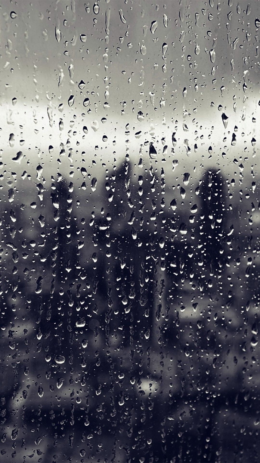 Rain Window Nature Pattern Blue - Rain Wallpaper Iphone - HD Wallpaper 