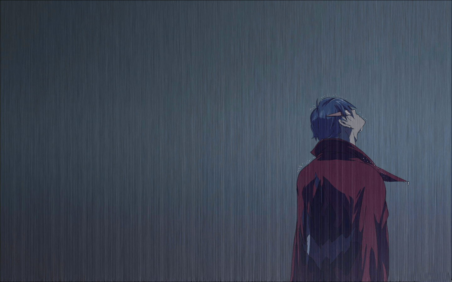 Rain Alone Sad Anime Boy Crying In The Rain Alone 3d - Tears In Rain Anime  - 1440x900 Wallpaper 