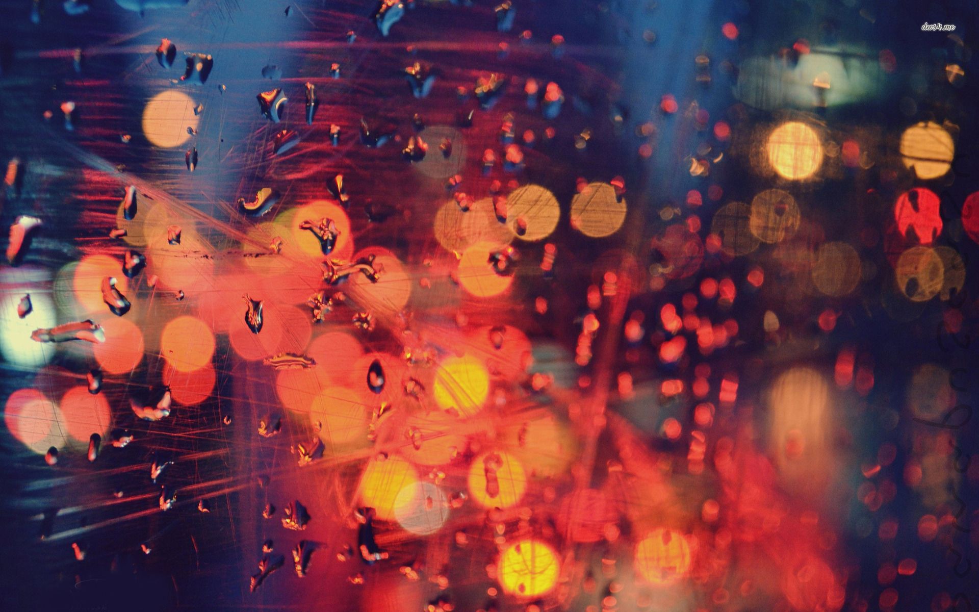 City Lights Rainy Window - HD Wallpaper 