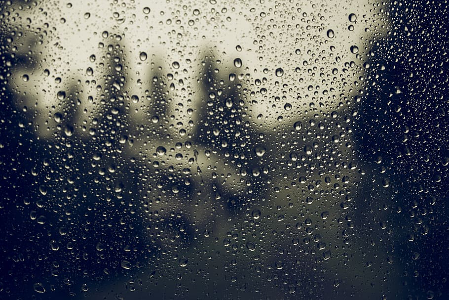 Glass, Drops, Rain, Water, Wet, Rainy, Drip, Weather, - Water On Glass Photography - HD Wallpaper 