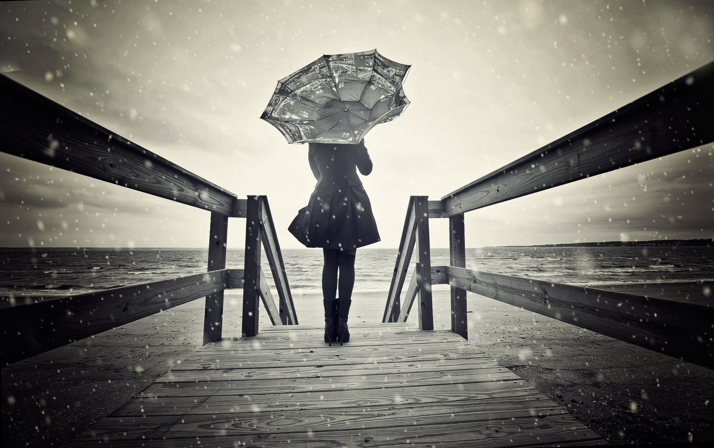 Girl In Rain Sad - HD Wallpaper 