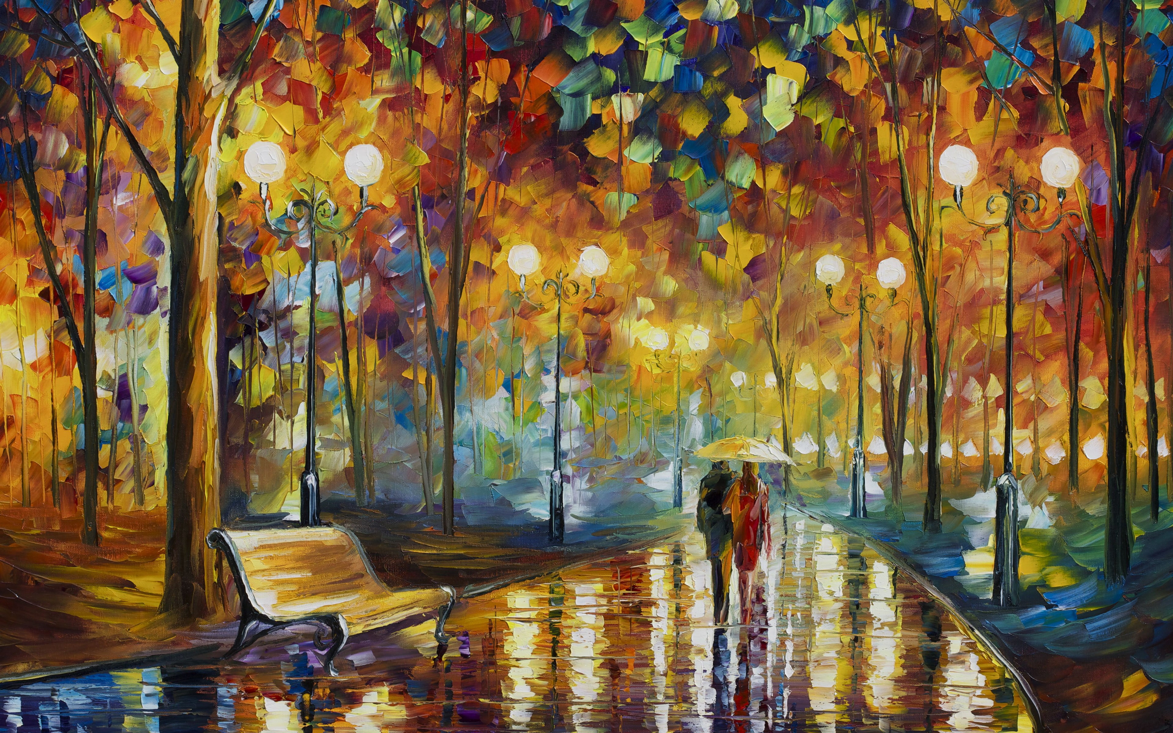 Rain Couple Wallpaper - HD Wallpaper 