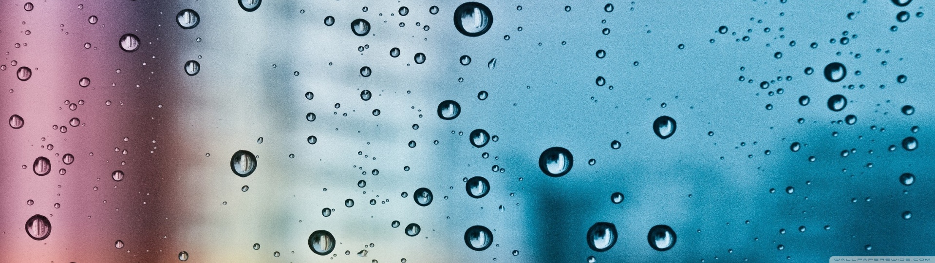 Raindrops In Window Colorful - HD Wallpaper 