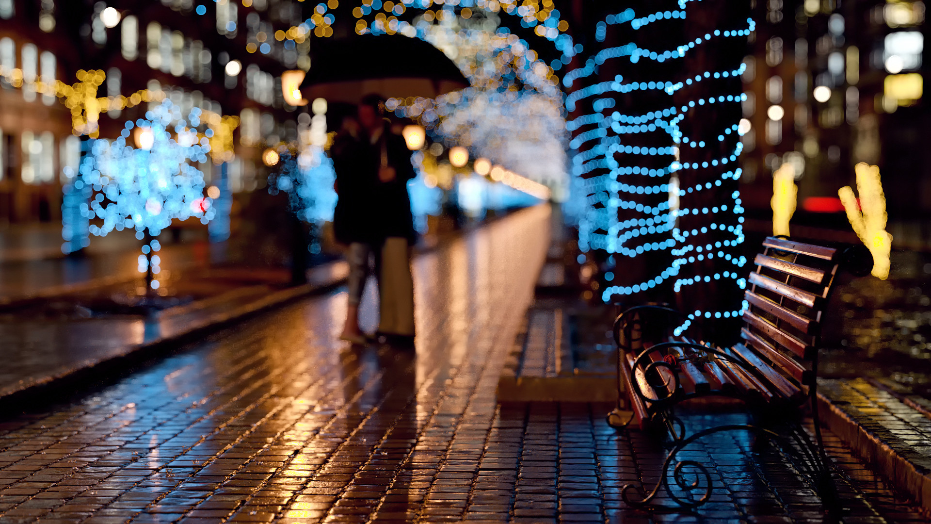 Romantic And Rain Night - HD Wallpaper 