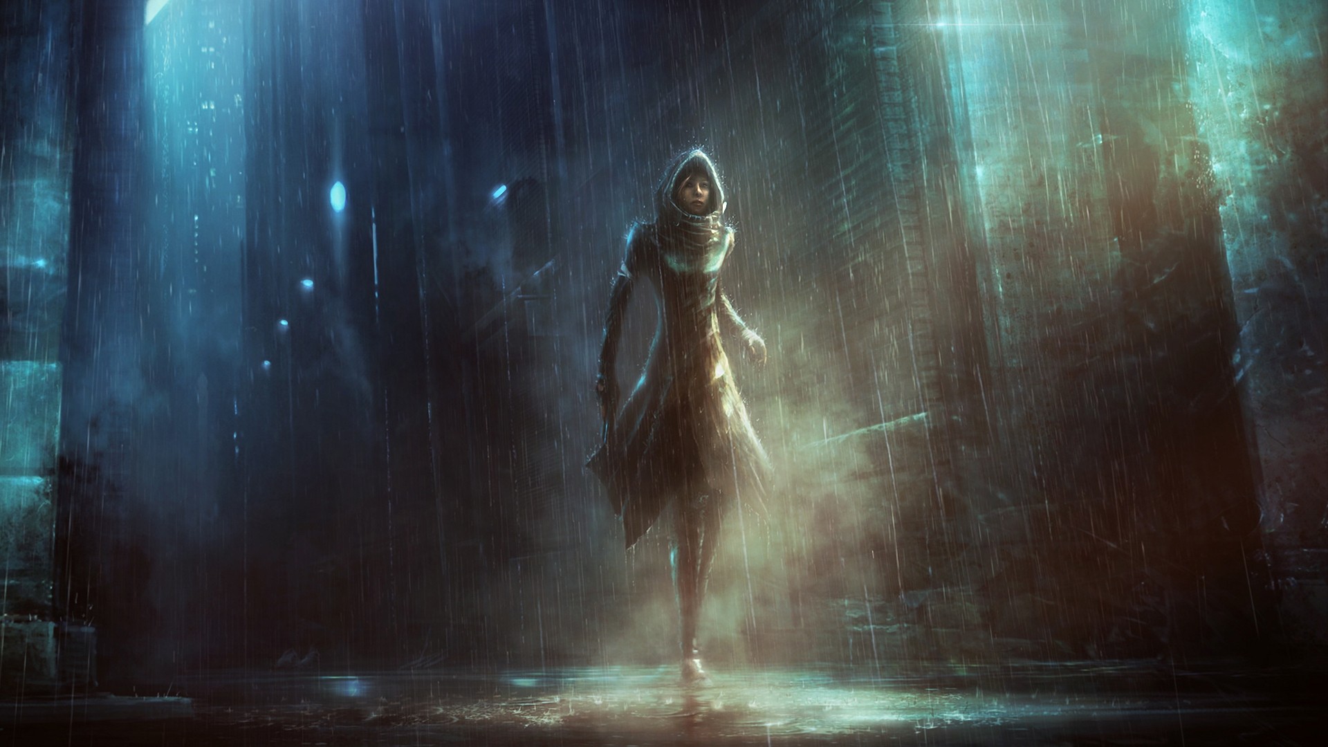 Rainy City Wallpaper - HD Wallpaper 
