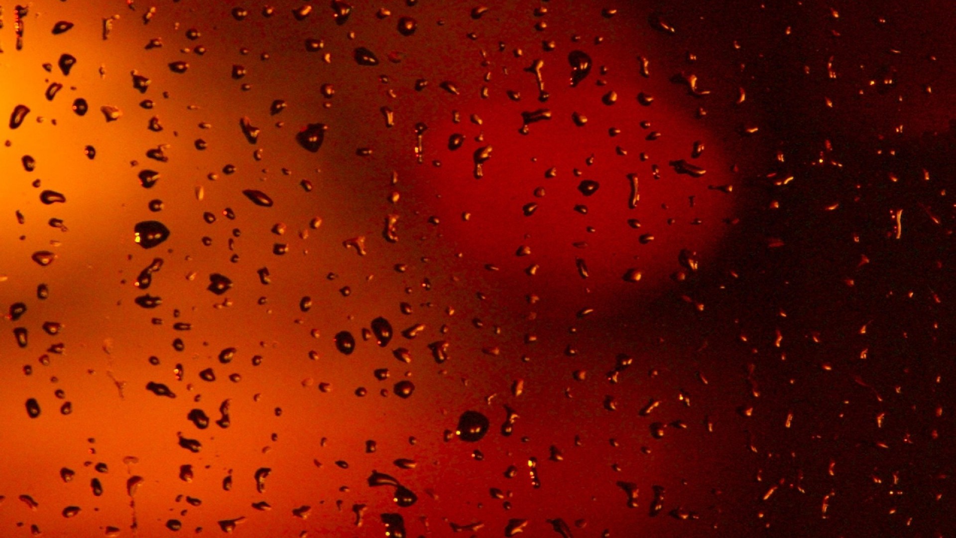 Water Red Wet Water Drops Condensation Rain On Glass - Rain On Window - HD Wallpaper 