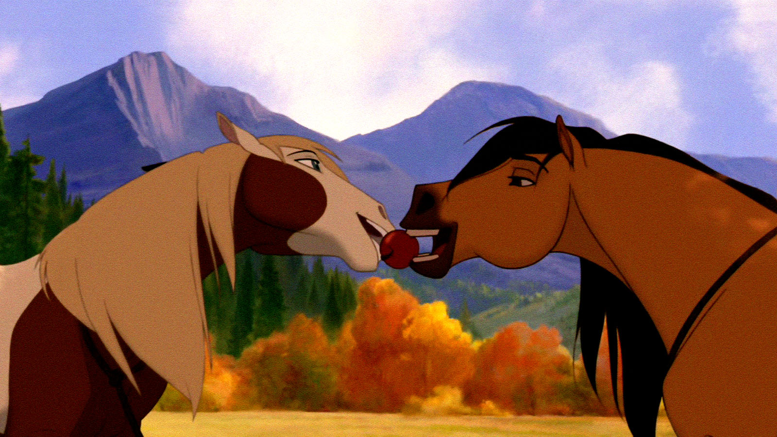 Spirit And Rain - Spirit Stallion Of The Cimarron Apple - HD Wallpaper 