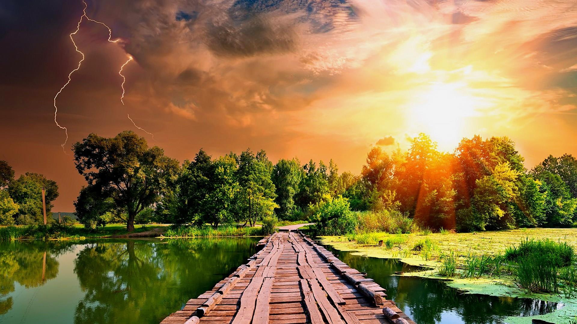 Nature Sunshine Wallpaper Hd - HD Wallpaper 